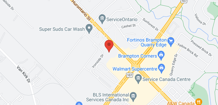 map of #15 -10086 HURONTARIO ST